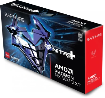 Видеокарта Sapphire PCI-E 5.0 11348-01-20G NITRO+AMD RADEON RX 9070 XT GAMING OC 16GB DUAL AMD Radeon RX 9070XT 16Gb 256bit GDDR6 2520/20000 HDMIx2 DPx2 HDCP Ret - купить недорого с доставкой в интернет-магазине