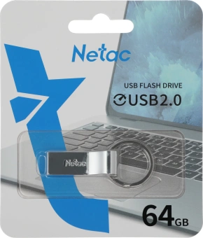 Флеш Диск Netac 64GB U275 NT03U275N-064G-20SL USB2.0 серебристый - купить недорого с доставкой в интернет-магазине
