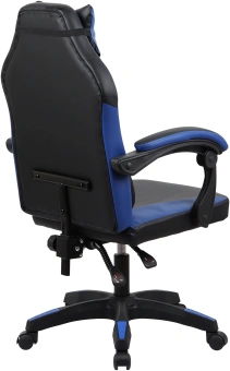 Кресло игровое Оклик Spirit черный/синий сиденье черный/синий искусственная кожа с подголов. крестов. пластик черный - купить недорого с доставкой в интернет-магазине