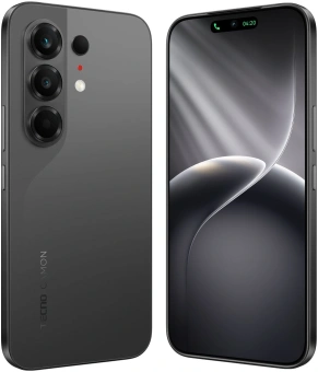 Смартфон Tecno Camon 50 256Gb 12Gb черный моноблок 3G 4G 2Sim 6.78" 1208x2644 Android 16 50Mpix 802.11 a/b/g/n/ac NFC GPS GSM900/1800 GSM1900 Protect FM - купить недорого с доставкой в интернет-магазине