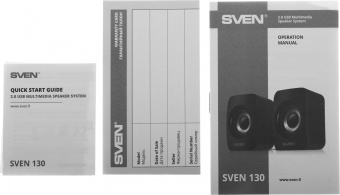 Колонки Sven 130 2.0 черный 6Вт портативные - купить недорого с доставкой в интернет-магазине