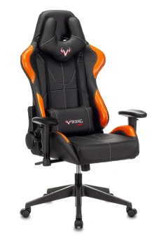 Кресло игровое Zombie VIKING 5 AERO черный/оранжевый эко.кожа с подголов. крестов. пластик - купить недорого с доставкой в интернет-магазине