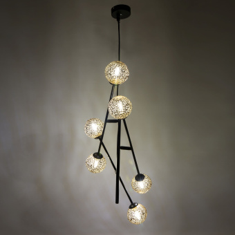 Светильник Hiper Sun H819-0 подвес. черный/золотистый - купить недорого с доставкой в интернет-магазине