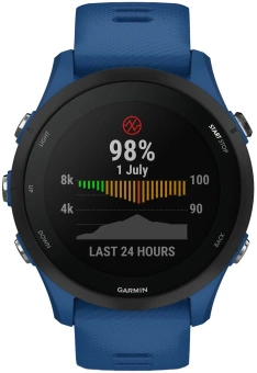 Смарт-часы Garmin Forerunner 255 33мм 1.3" корп.черный рем.синий (010-02641-11) - купить недорого с доставкой в интернет-магазине