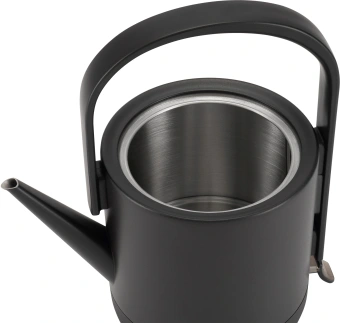 Чайник электрический Hyundai HYK-S2507 0.6л. 1000Вт черный корпус: металл - купить недорого с доставкой в интернет-магазине