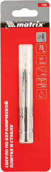 Сверло Matrix 72836 по керамике Д=6мм Дл=75мм (1пред.) для дрелей - купить недорого с доставкой в интернет-магазине