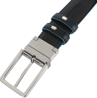 Ремень мужской Piquadro Blue Square CU2619B2/NBLU2 черный/темно-синий натур.кожа - купить недорого с доставкой в интернет-магазине