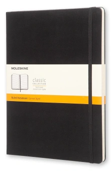 Блокнот Moleskine CLASSIC QP090 XLarge 190х250мм 192стр. линейка твердая обложка черный - купить недорого с доставкой в интернет-магазине