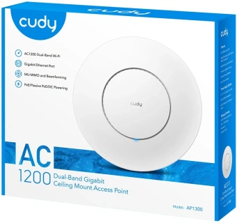 Точка доступа Cudy AP1300_P AC1300 10/100/1000BASE-TX белый - купить недорого с доставкой в интернет-магазине