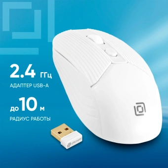 Мышь Оклик 509MW white белый оптическая 1600dpi беспров. USB для ноутбука 4but (1885186) - купить недорого с доставкой в интернет-магазине