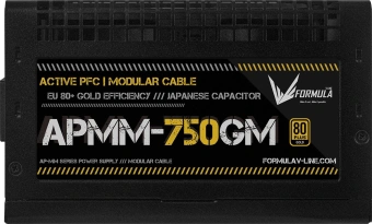 Блок питания Formula ATX 750W APMM-750GM Gen.5 80+ gold (20+4pin) APFC 120mm fan 8xSATA Cab Manag RTL - купить недорого с доставкой в интернет-магазине