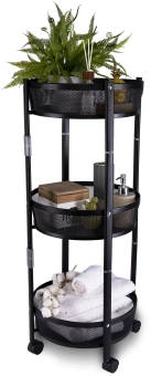 Этажерка Domfy DHC-FC30862 34.2x34.2x83.6см d=34.2см черный - купить недорого с доставкой в интернет-магазине