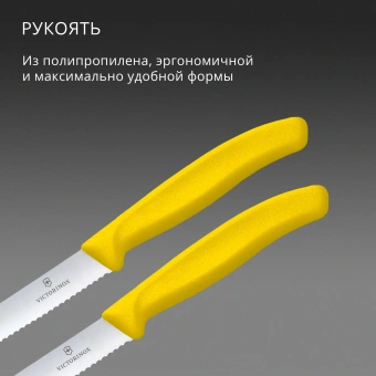 Набор ножей Victorinox Swiss Classic 6.7838.2C1 компл.:2предм. желтый европодвес - купить недорого с доставкой в интернет-магазине