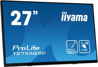 Монитор Iiyama 27" ProLite T2755QSC-B1 черный IPS LED 16:9 HDMI M/M глянцевая 400cd 178гр/178гр 2560x1440 75Hz DP WQ USB Touch 5.8кг - купить недорого с доставкой в интернет-магазине