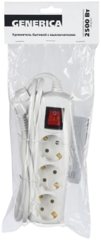 Сетевой удлинитель IEK У03В 5м (3 розетки) белый (пакет ПЭ) - купить недорого с доставкой в интернет-магазине