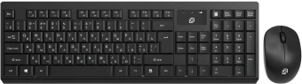 Клавиатура + мышь Оклик S269W клав:черный мышь:черный USB беспроводная slim Multimedia (2070303) - купить недорого с доставкой в интернет-магазине