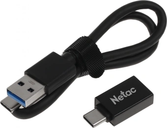 Накопитель SSD Netac USB-C 128GB NT01ZSLIM-128G-32BK Z Slim черный - купить недорого с доставкой в интернет-магазине