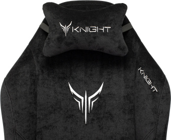 Кресло игровое Knight N1 Fabric черный Light-20 с подголов. крестов. металл - купить недорого с доставкой в интернет-магазине