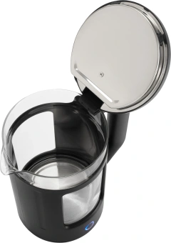 Чайник электрический Vitek VT-WK1082 1.7л. 2000Вт черный корпус: стекло - купить недорого с доставкой в интернет-магазине