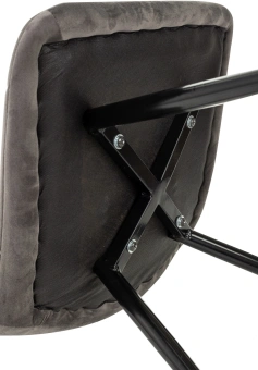 Стул для дома Бюрократ CH-K1 т.серый Holland 18 металл черный на ножках (CH-K1_1/HL18) - купить недорого с доставкой в интернет-магазине