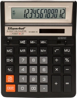 Калькулятор настольный Silwerhof SH-888X-16 черный 16-разр. - купить недорого с доставкой в интернет-магазине
