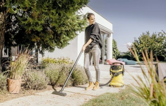 Строительный пылесос Karcher WD 5 V-25/5/22 1100Вт (уборка: сухая/влажная/выдув/сбор воды) желтый - купить недорого с доставкой в интернет-магазине