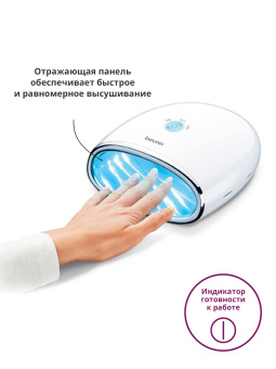 Лампа УФ Beurer MP48 для ногтей 24Вт белый (571.01) - купить недорого с доставкой в интернет-магазине