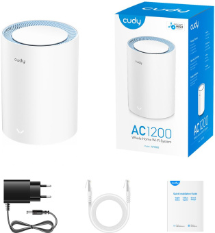 Бесшовный Mesh роутер Cudy M1200(1-Pack) AC1200 10/100BASE-TX белый - купить недорого с доставкой в интернет-магазине