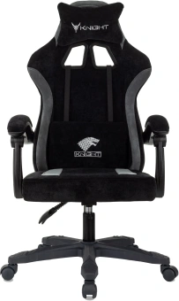 Кресло игровое Knight Wolf черный/серый крестов. пластик - купить недорого с доставкой в интернет-магазине