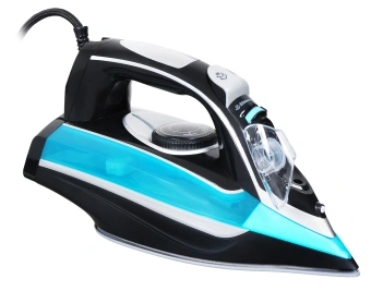 Утюг Hyundai H-SI01336 2800Вт черный/голубой - купить недорого с доставкой в интернет-магазине