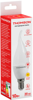 Лампа светодиодная Thomson TH-B2029 10Вт цок.:E14 свеча 220B 3000K св.свеч.бел.теп. Tail Candle (упак.:1шт) - купить недорого с доставкой в интернет-магазине