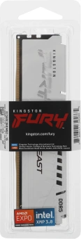 Память DDR5 16GB 6000MHz Kingston KF560C36BWE2-16 Fury Beast White Expo RTL PC5-48000 CL36 DIMM 288-pin 1.35В dual rank с радиатором Ret - купить недорого с доставкой в интернет-магазине
