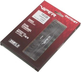 Память DDR3 2x8GB 1600MHz Patriot PV316G160C0K Viper 3 RTL Gaming PC3-12800 CL10 DIMM 240-pin 1.5В dual rank с радиатором Ret - купить недорого с доставкой в интернет-магазине