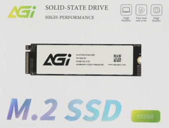 Накопитель SSD AGi PCIe 3.0 x4 512GB AGI512GIMAI298-BK AGI512GIMAI298 AI298 M.2 2280 OEM - купить недорого с доставкой в интернет-магазине
