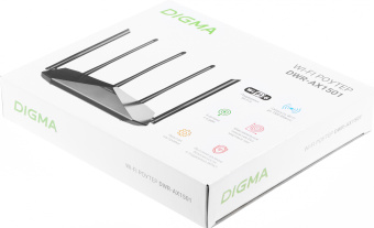 Роутер беспроводной Digma DWR-AX1501 AX1500 10/100/1000BASE-TX черный (упак.:1шт) - купить недорого с доставкой в интернет-магазине