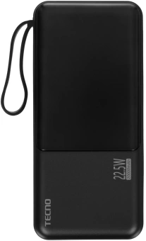 Мобильный аккумулятор Tecno Pocket L201Q 20000mAh QC3.0/PD 22.5W 3A USB-A/2xUSB-C черный (L201Q) - купить недорого с доставкой в интернет-магазине
