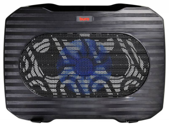 Подставка для ноутбука Buro BU-LCP156-B114 15.6" 357x265x33мм 1xUSB 1x 140ммFAN 345г металлическая сетка/пластик черный - купить недорого с доставкой в интернет-магазине