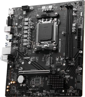 Материнская плата MSI PRO A620M-B SocketAM5 AMD A620 2xDDR5 mATX AC`97 8ch(7.1) 2.5Gg RAID+VGA+HDMI - купить недорого с доставкой в интернет-магазине