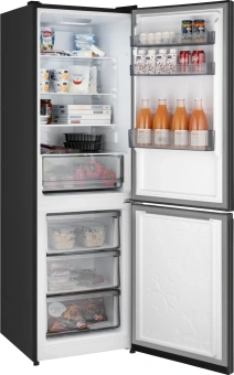 Холодильник Weissgauff WRK 185 Total NoFrost Inverter Black Inox 2-хкамерн. черная сталь инвертер - купить недорого с доставкой в интернет-магазине