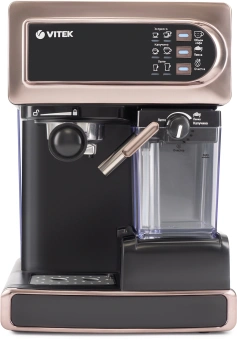 Кофеварка рожковая Vitek VT-1517 GD 1238Вт золотистый - купить недорого с доставкой в интернет-магазине