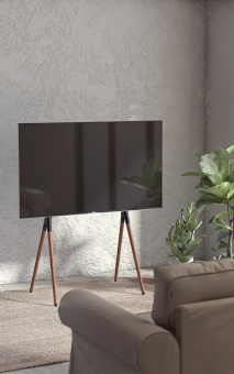 Подставка для телевизора Cactus CS-ST1247BKWN черный/орех 49"-70" макс.40кг напольный - купить недорого с доставкой в интернет-магазине