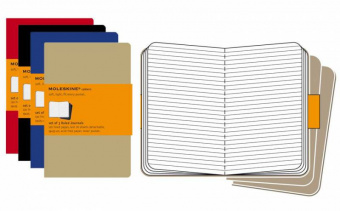 Блокнот Moleskine CAHIER JOURNAL QP421 XLarge 190х250мм обложка картон 120стр. линейка бежевый (3шт) - купить недорого с доставкой в интернет-магазине