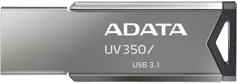 Флеш Диск A-Data 32Gb UV350 AUV350-32G-RBK USB3.0 серебристый - купить недорого с доставкой в интернет-магазине