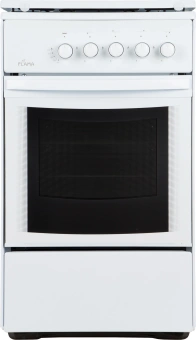 Плита Газовая Flama RG 2401 W белый (металлическая крышка) реш.сталь - купить недорого с доставкой в интернет-магазине