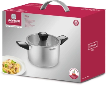 Кастрюля Rondell Blitz RDS-1890 5.2л. d=24см (с крышкой) стальной - купить недорого с доставкой в интернет-магазине
