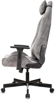 Кресло игровое Knight N1 Fabric серый Light-19 с подголов. крестов. металл - купить недорого с доставкой в интернет-магазине