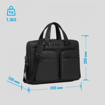 Сумка мужская Piquadro Modus Special CA2849MOS/N с отделением для ноутбука 14" черная натур.кожа - купить недорого с доставкой в интернет-магазине