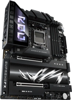 Материнская плата Asus ROG CROSSHAIR X870E HERO SocketAM5 AMD X870E 4xDDR5 ATX AC`97 8ch(7.1) 5Gigabit + 2.5Gigabit Ethernet RAID+HDMI - купить недорого с доставкой в интернет-магазине