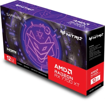 Видеокарта Sapphire PCI-E 4.0 11335-02-20G NITRO+ RX 7700 XT GAMING OC AMD Radeon RX 7700XT 12Gb 192bit GDDR6 2276/18000 HDMIx2 DPx2 HDCP Ret - купить недорого с доставкой в интернет-магазине
