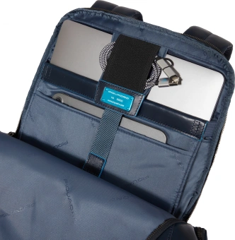 Рюкзак мужской Piquadro Blue Square CA6592B2BM/BLU2 темно-синий натур.кожа - купить недорого с доставкой в интернет-магазине